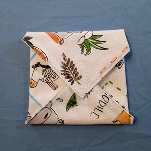 Öko szendvicscsomagoló, újra szalvéta - rajzos állatfigurák - táska & tok - uzsonna- & ebéd tartó - szendvics csomagoló - Meska.hu