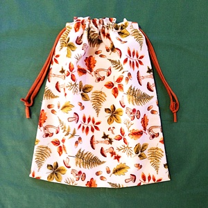 Kenyeres zsák - erdei gomba, makk mintás, Táska & Tok, Bevásárlás & Shopper táska, Kenyeres zsák, Varrás, MESKA