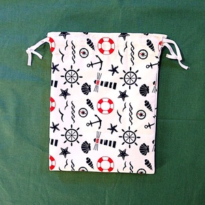 Tengerész mintás, öko szendvics tasak, snack bag - táska & tok - bevásárlás & shopper táska - kenyeres zsák - Meska.hu