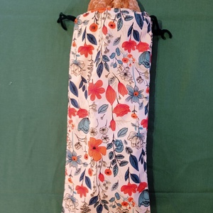 Frissentartó bagett tasak - mezei virág / pipacs mintás - táska & tok - bevásárlás & shopper táska - kenyeres zsák - Meska.hu