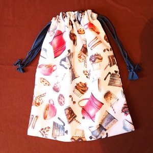 Kenyeres zsák - retro kávé mintás, Táska & Tok, Bevásárlás & Shopper táska, Kenyeres zsák, , MESKA