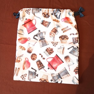 Kenyeres zsák - retro kávé mintás - táska & tok - bevásárlás & shopper táska - kenyeres zsák - Meska.hu