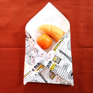 Öko szendvicscsomagoló, újraszalvéta - Párizs mintás, Táska & Tok, Uzsonna- & Ebéd tartó, Szendvics csomagoló, Varrás, MESKA