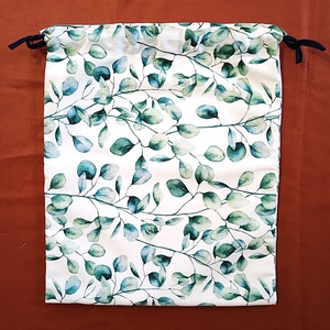 Kenyeres zsák - kékes-zöldes levél mintás - táska & tok - bevásárlás & shopper táska - kenyeres zsák - Meska.hu