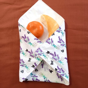 Öko szendvicscsomagoló, újraszalvéta -levendula csokor mintás - Meska.hu