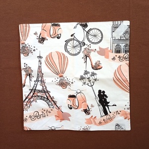 Öko szendvicscsomagoló, újraszalvéta - Párizs minta - táska & tok - uzsonna- & ebéd tartó - szendvics csomagoló - Meska.hu