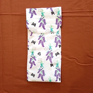 Evőeszköz tartó tok - levendula mintás - táska & tok - uzsonna- & ebéd tartó - evőeszköz tartó - Meska.hu