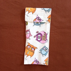 Evőeszköz tartó tok - bagoly mintás - táska & tok - uzsonna- & ebéd tartó - evőeszköz tartó - Meska.hu