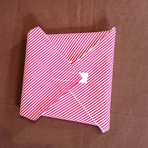 Öko szendvicscsomagoló - újra szalvéta - piros fehér csíkos - táska & tok - uzsonna- & ebéd tartó - szendvics csomagoló - Meska.hu