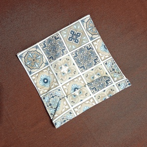 Tépőzáras snackbag,  uzsonnatasak, szendvics tartó - szürke, ezüst, kék színű mozaik mintás - táska & tok - bevásárlás & shopper táska - kenyeres zsák - Meska.hu