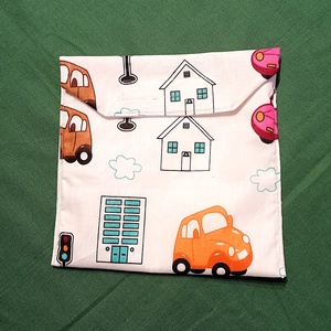 Tépőzáras snackbag,  uzsonnatasak, szendvics tartó - autók, házak - táska & tok - bevásárlás & shopper táska - kenyeres zsák - Meska.hu