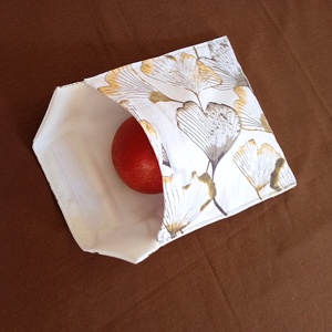 Tépőzáras snackbag,  uzsonnatasak, szendvics tartó -ginko biloba, Táska & Tok, Bevásárlás & Shopper táska, Kenyeres zsák, Varrás, MESKA
