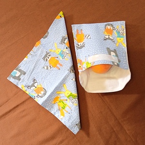  Snack bag szett textil szalvétával - erdei állatok - táska & tok - uzsonna- & ebéd tartó - szendvics csomagoló - Meska.hu