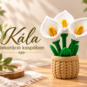Kála dekoráció kaspóban - Meska.hu
