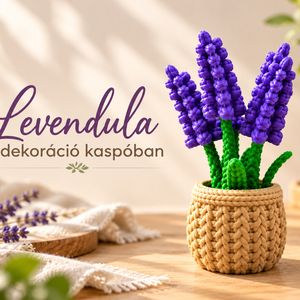 Levendula dekoráció kaspóban - Meska.hu