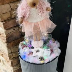 Vendégváró LED-es téli ajtódísz  rénszarvas figurával, 70 cm Fontos: Ez a vendégváró dekoráció mérete miatt nem rendelh - Meska.hu