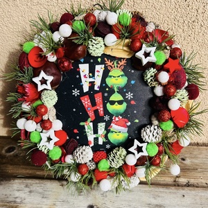 Grincs ajtódísz -itt lakik a grincs felirattal-Grincs - Meska.hu