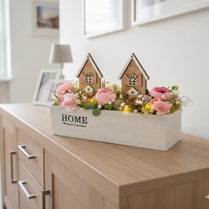 házikós LED fényes tavaszi asztaldísz � rózsaszín - Meska.hu