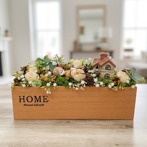 barack színű fa ládás asztaldísz � Bambi és házikó - Meska.hu