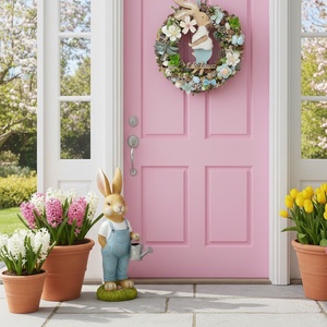 Húsvéti nyuszis ajtódísz, Otthon & Életmód, Dekoráció, Ajtó- és ablak dekoráció, Ajtódísz & Kopogtató, Virágkötés, MESKA