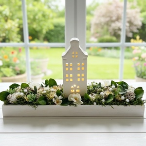 LED fényes házikós asztaldísz � 35 cm, Otthon & Életmód, Dekoráció, Asztal és polc dekoráció, Asztaldísz, Virágkötés, MESKA