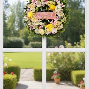 Tavaszi ajtódísz , Karácsony, Adventi díszek, Adventi gyertyadíszek és koszorúdíszek, Virágkötés, MESKA