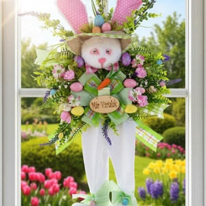 Nagyméretű húsvéti ajtódísz , Otthon & Életmód, Dekoráció, Ajtó- és ablak dekoráció, Ajtódísz & Kopogtató, Virágkötés, MESKA