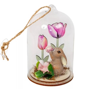 Üveg búrás nyuszis dísz, akasztós, 11 cm több darab is van belőle ha szeretné mennyiséget jelezed üzenetben, Ünnepi díszek, dekorációk, Húsvéti díszek és dekorációk, Virágkötés, MESKA