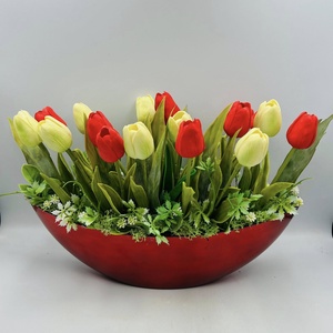 Tulipános tál csónak kapsóban, Otthon & Életmód, Virágdekoráció, Virágdíszek, Asztali virágdísz, Virágkötés, MESKA
