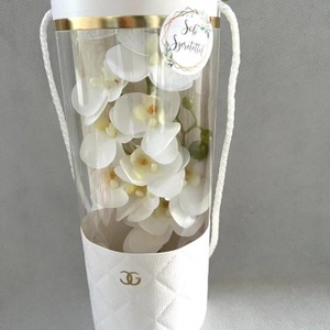 Orchidea dekor fehér dobozban , bármilyen alkalomra ballagás, búcsúztató ajándék pedagógusoknak stb, Otthon & Életmód, Virágdekoráció, Virágok, Virágcsokor, Virágkötés, MESKA
