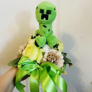 Minecraft BALLAGÁSI CSOKOR zöld figurás, Otthon & Életmód, Virágdekoráció, Virágok, Virágcsokor, Virágkötés, MESKA