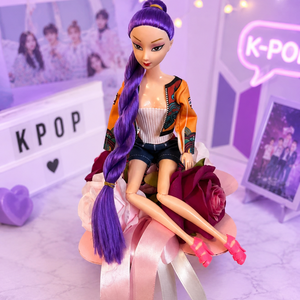 k-pop ballagási csokor Rumi - Meska.hu