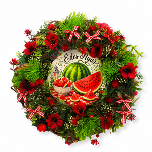 Csináld magad nyári dinnyés ajtódísz 30 cm - otthon & életmód - dekoráció - ajtó- és ablak dekoráció - ajtódísz & kopogtató - Meska.hu