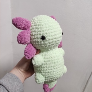 Amigurumi baby axolotl - játék & sport - plüssállat & játékfigura - hal - Meska.hu