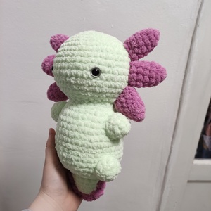Amigurumi baby axolotl - játék & sport - plüssállat & játékfigura - hal - Meska.hu