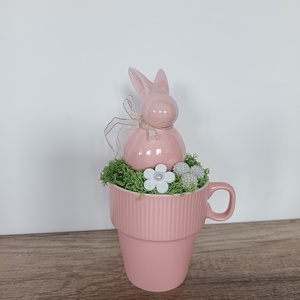 Rózsaszín Húsvéti asztaldísz, Ünnepi díszek, dekorációk, Húsvéti díszek és dekorációk, Húsvéti asztaldíszek, , MESKA