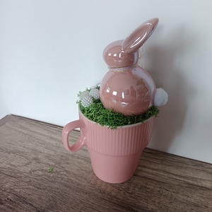 Rózsaszín Húsvéti asztaldísz - ünnepi díszek, dekorációk - húsvéti díszek és dekorációk - húsvéti asztaldíszek - Meska.hu