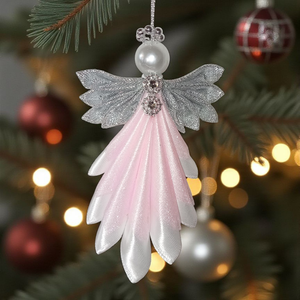 Ezüstszárnyú Angyalok - karácsony - karácsonyi lakásdekoráció - karácsonyfadíszek - Meska.hu