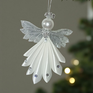 Ezüstszárnyú Angyalok - karácsony - karácsonyi lakásdekoráció - karácsonyfadíszek - Meska.hu