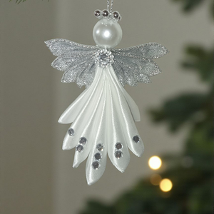 Ezüstszárnyú Angyalok - karácsony - karácsonyi lakásdekoráció - karácsonyfadíszek - Meska.hu