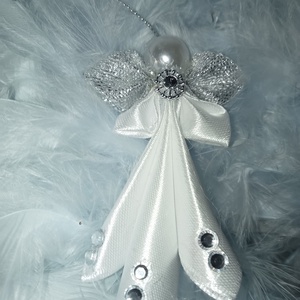 Fehér Angyal - karácsony - karácsonyi lakásdekoráció - karácsonyfadíszek - Meska.hu