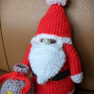 Zsákos Mikulás - karácsony - karácsonyi lakásdekoráció - karácsonyi manók, figurák - Meska.hu