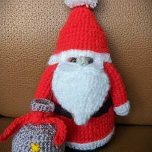 Zsákos Mikulás, Karácsony, Karácsonyi lakásdekoráció, Karácsonyi manók, figurák, Horgolás, MESKA