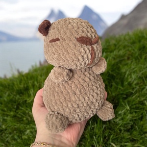 Horgolt kapibara plüss  naranccsal a fején - játék & sport - plüssállat & játékfigura - más figura - Meska.hu