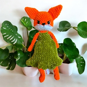 Romy, a horgolt róka plüss  kézzel készült, öltöztethető játék (35 cm) - játék & sport - plüssállat & játékfigura - róka - Meska.hu