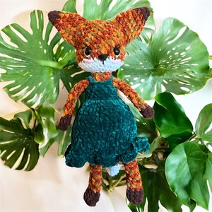 Romy, a horgolt róka plüss  kézzel készült, öltöztethető játék (35 cm) - játék & sport - plüssállat & játékfigura - róka - Meska.hu