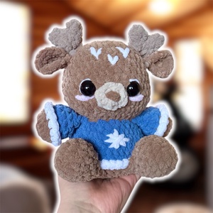 Horgolt rénszarvas plüss (amigurumi) - Meska.hu