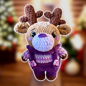 Horgolt nagy rénszarvas plüss (amigurumi) - játék & sport - plüssállat & játékfigura - más figura - Meska.hu