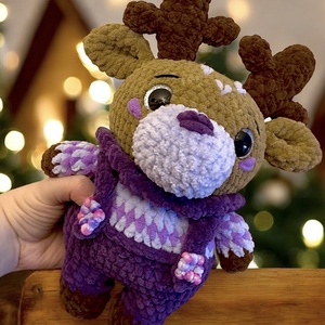 Horgolt nagy rénszarvas plüss (amigurumi), Játék & Sport, Plüssállat & Játékfigura, Más figura, Horgolás, MESKA