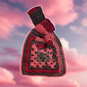 Horgolt akril gombóc szatyor (dumpling bag), Táska & Tok, Bevásárlás & Shopper táska, Shopper, textiltáska, szatyor, , MESKA